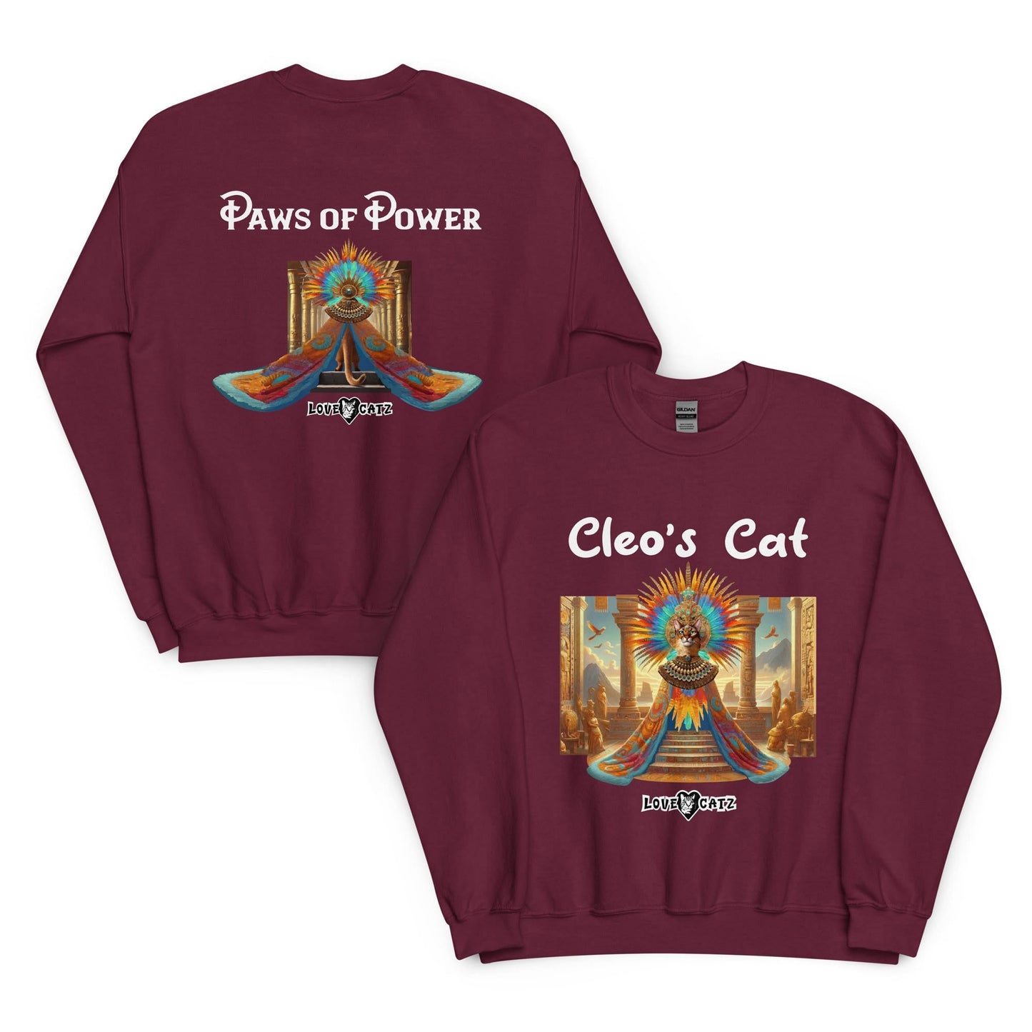 Cleo's Cat Story: Sweatshirt (2XL–5XL) - Design 01 - Double-Sided