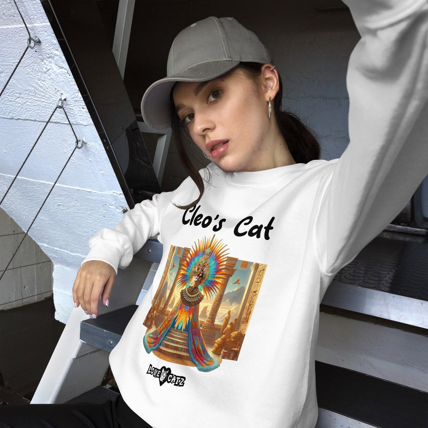 Cleo's Cat Story: Sweatshirt (S–XL) - Design 01