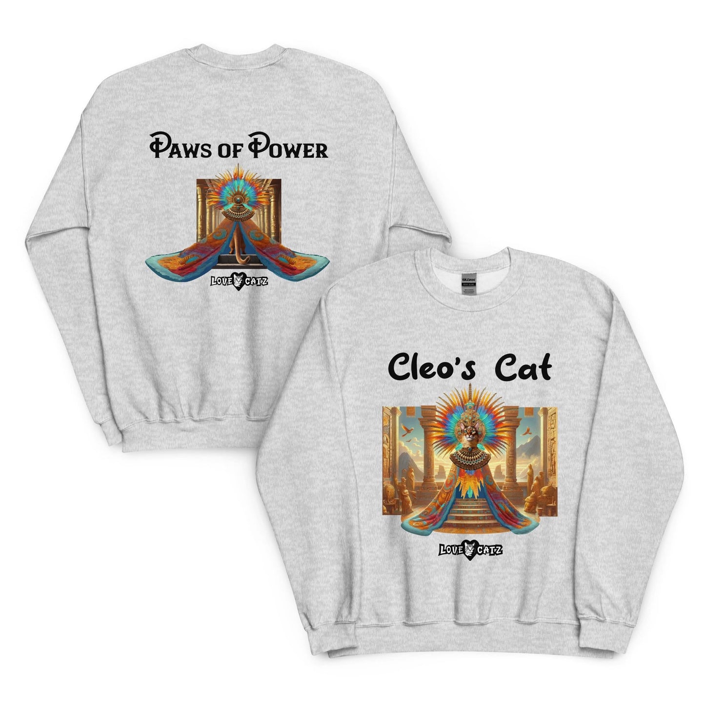 Cleo's Cat Story: Sweatshirt (2XL–5XL) - Design 01 - Double-Sided