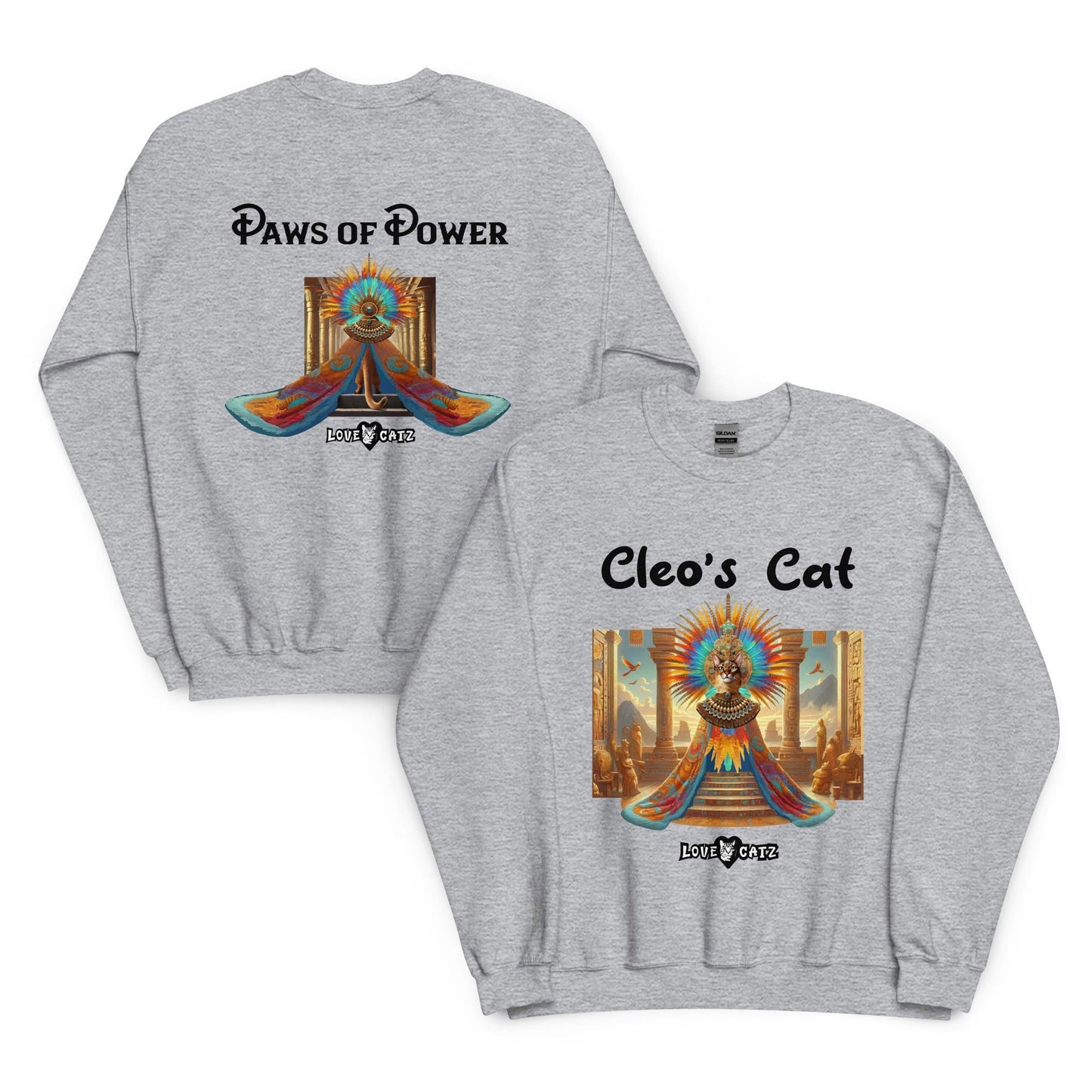 Cleo's Cat Story: Sweatshirt (2XL–5XL) - Design 01 - Double-Sided