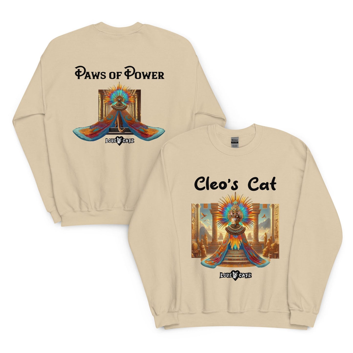 Cleo's Cat Story: Sweatshirt (2XL–5XL) - Design 01 - Double-Sided